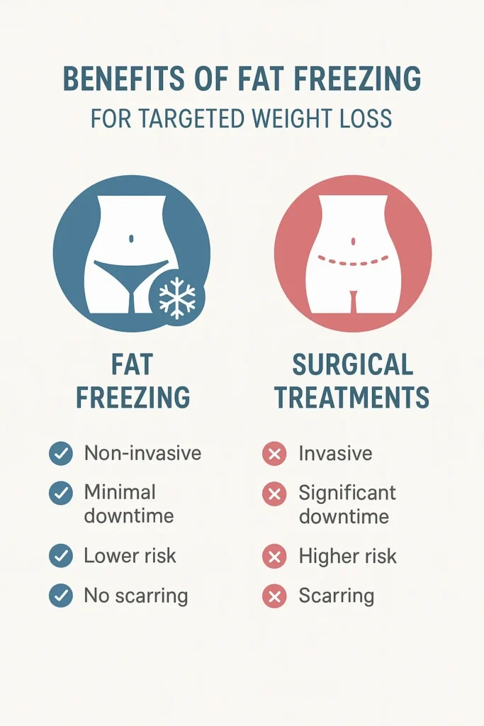 graphic showing the benefits of fat freezing Greater London (Croydon)