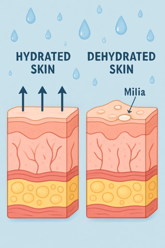 The importance of hydration and milia production Greater London (Croydon)