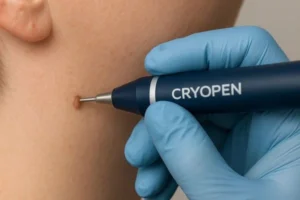 Person receiving skin tag removal Greater London (Croydon)