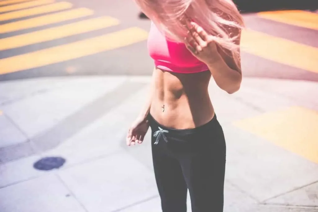 Woman with toned stomach after LA-EMS Body Sculpting Treatment Greater London (Croydon)